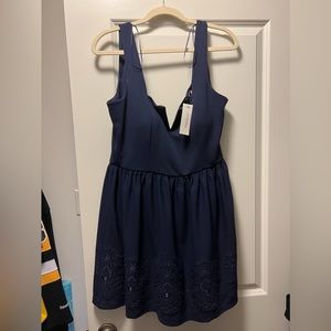 Francesca’s navy blue dress